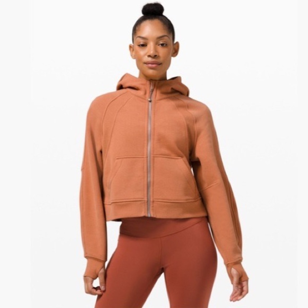 NWT Lululemon Scuba Oversized Full Zip Hoodie Heathered Desert Sun Size XS/S